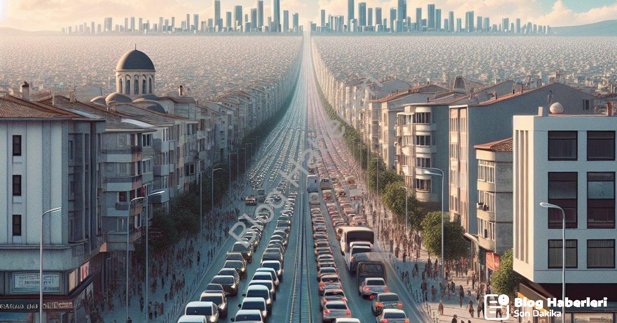 "Kütahya'da Araç Sayısı Rekor Kırdı: Merkez Nüfusu Geride Kaldı" başlıklı haber için fotorealistik,