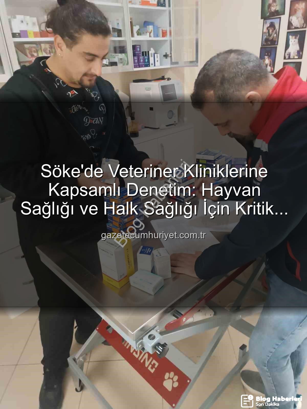 Söke veteriner denetimi - Söke'de Veteriner Kliniklerine Kapsamlı Denetim: Hayvan Sağlığı ve Halk Sağlığı Masaya Yatırıldı